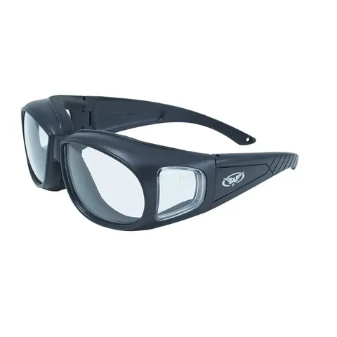 Окуляри захисні з ущільнювачем Global Vision Outfitter (clear) Anti-Fog, прозорі, Чорний — фото 2